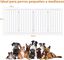 COSTWAY Cerca de Madera Plegable para Mascotas, Barrera para Perros con 4 Paneles y Almohadillas Antideslizantes, Barrera Amplia Giratoria a 360°(Blanco), , large indicador imagen numero 4