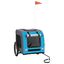 vidaXL Remolque de bicicleta para perros hierro tela Oxford azul gris, , large indicador imagen numero 1