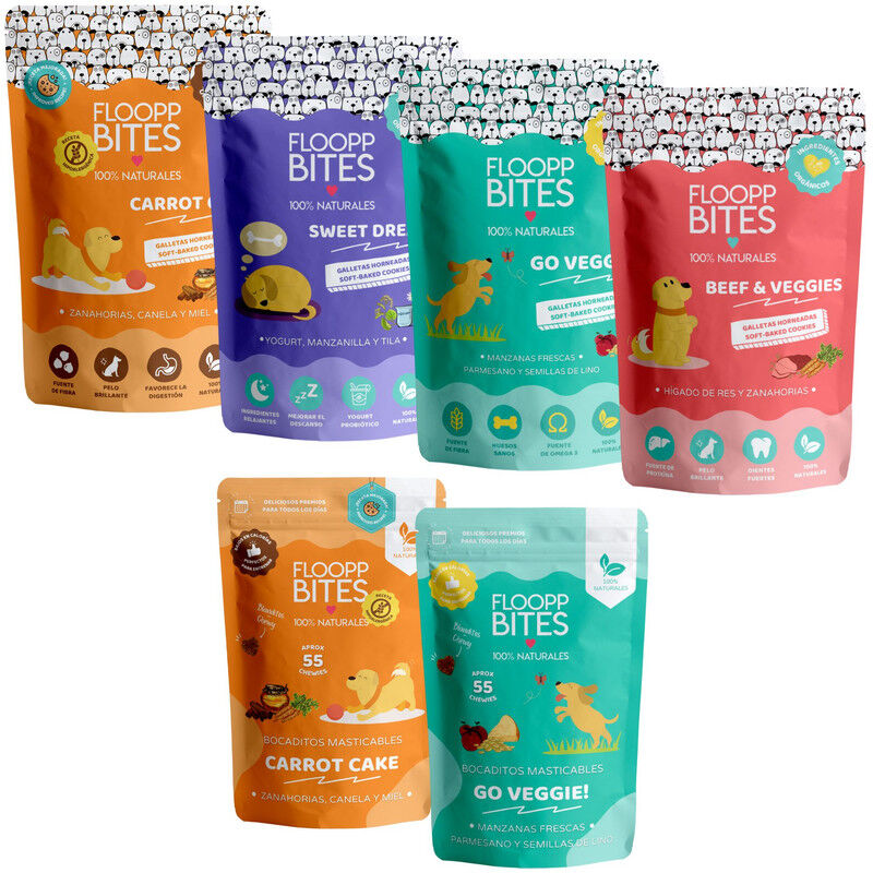 Floopp Bites Snacks Saludables perros | Galletas Crujientes y Bocaditos Masticables, , large Imagen numero 1