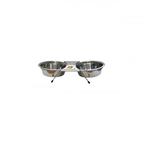 Wuapu Comedero Doble de Acero Inoxidable para perros
