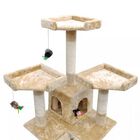Rascador poste y 2 casa para gatos color Beige, , large image number null