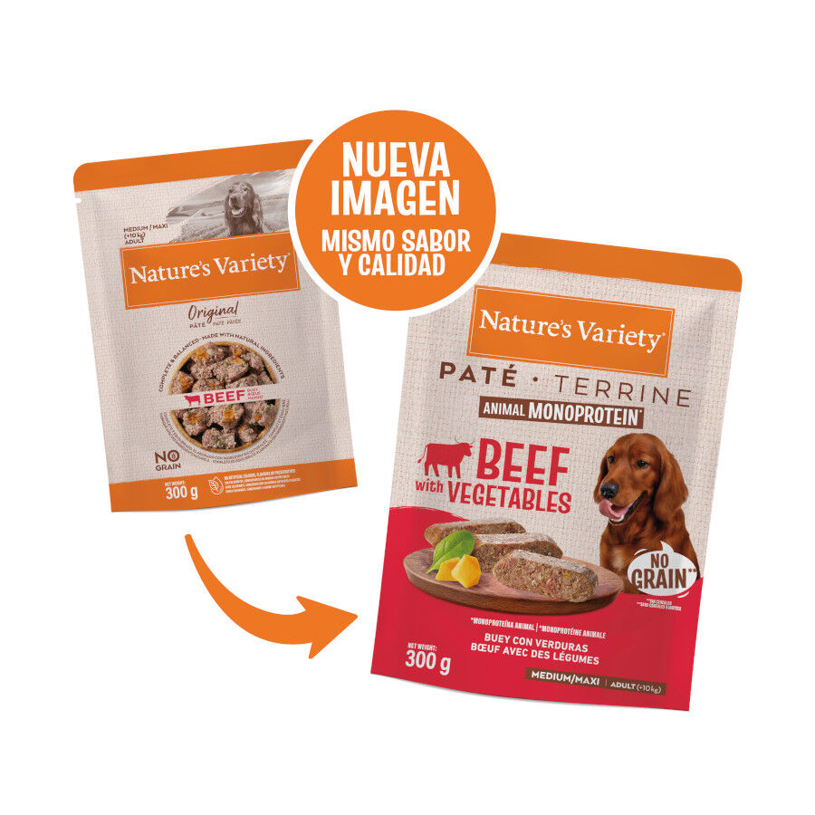 300 g Nature's Variety Medium/Maxi Adult buey sobre para perros, , large Imagen numero 2
