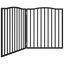 vidaXL Puerta para perros plegable 2 paneles madera álamo negra 160 cm, , large indicador imagen numero 6