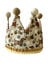 Gorro de cumplea&ntilde;os forma de corona -- Hecha a mano - Estampado de Perro Salchicha Feliz - Marr&oacute;n, , large indicador imagen numero 1
