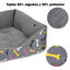 HOME MERCURY-Cesta,Cama Comoda para Perros,Gatos y Mascotas, con Relleno de Fibras,Resistente al Desgaste y Duradero (Mediano, Huesos), , large indicador imagen numero 4