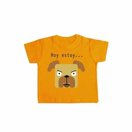 Camiseta bebé &quot;Hoy estoy... enfadado&quot; color Naranja thumbnail