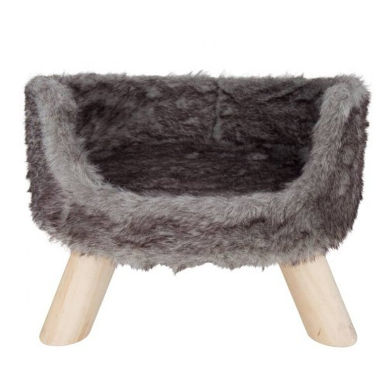 Cama afelpada District70 Nordic para gatos color Plateado, , large image number null