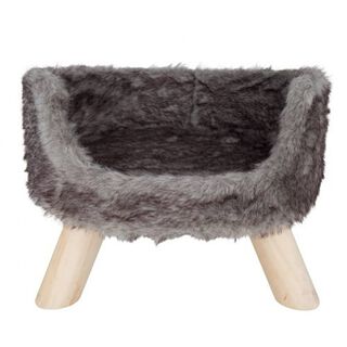 Cama afelpada District70 Nordic para gatos color Plateado