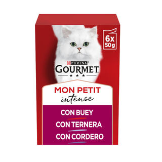 Gourmet Mon Petit Selección Carnes en salsa sobre para gatos