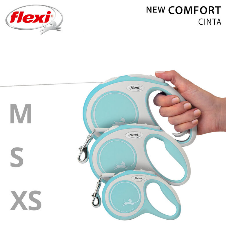 Flexi New Comfort Correa Extensible Azul para perros, , large image number null