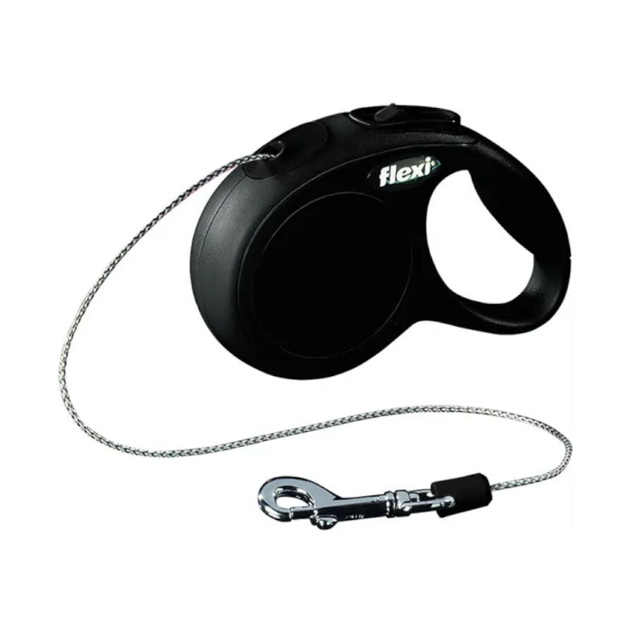 Flexi New Classic Correa Extensible Negra para gatos thumbnail