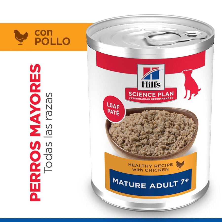 370 g Hill's Science Plan Mature 7+ Adult pollo lata para perros, , large Imagen numero 2