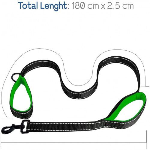 Edipets correa alta resistencia de nylon verde para perros, , large Imagen numero 3