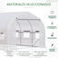 Outsunny Invernadero de T&uacute;nel 6x3x2 m Invernadero de Jard&iacute;n con Puerta y 12 Ventanas Enrollables de Polietileno y Acero Galvanizado Huerto para Cultivos Plantas Flores Blanco, , large indicador imagen numero 4