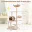 COSTWAY Árbol para Gatos, Torre de Gatos de 150 CM con Postes de Rascado de Sisal, Percha, Condominio, Hamaca, Cojines Lavables, Centro de Actividades para Escalar de 5 Capas, Mueble para Gatos en Interiores, , large indicador imagen numero 5