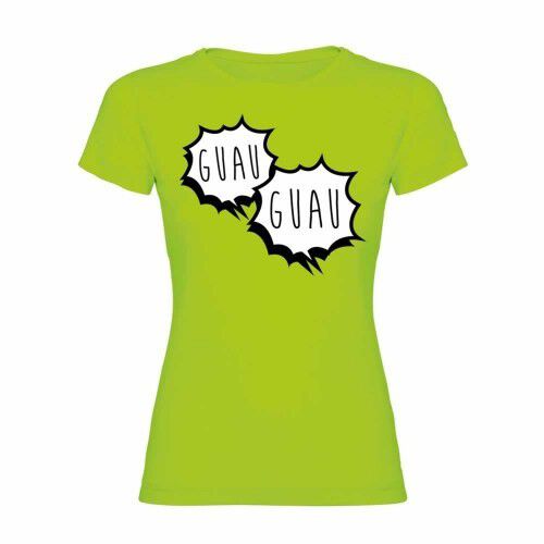 Camiseta mujer &quot;Guau, guau&quot; color Verde thumbnail