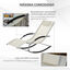 Outsunny Conjunto de 2 Mecedoras para Jardín Tumbonas Mecedoras con Reposacabezas Reposabrazos Carga 120 kg para Playa Patio Terraza 63x144x84 cm Beige, , large indicador imagen numero 5