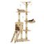 Rascador con poste de sisal para gatos color Beige Huellas, , large indicador imagen numero 1