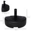 Outsunny Base de Pared para Sombrilla Ø38/48 mm Soporte Semicircular de Parasol Rellenable de Arena 21 kg o Agua 18 kg para Jardín Patio Terraza Exterior 50x31x18 cm Negro, , large indicador imagen numero 3