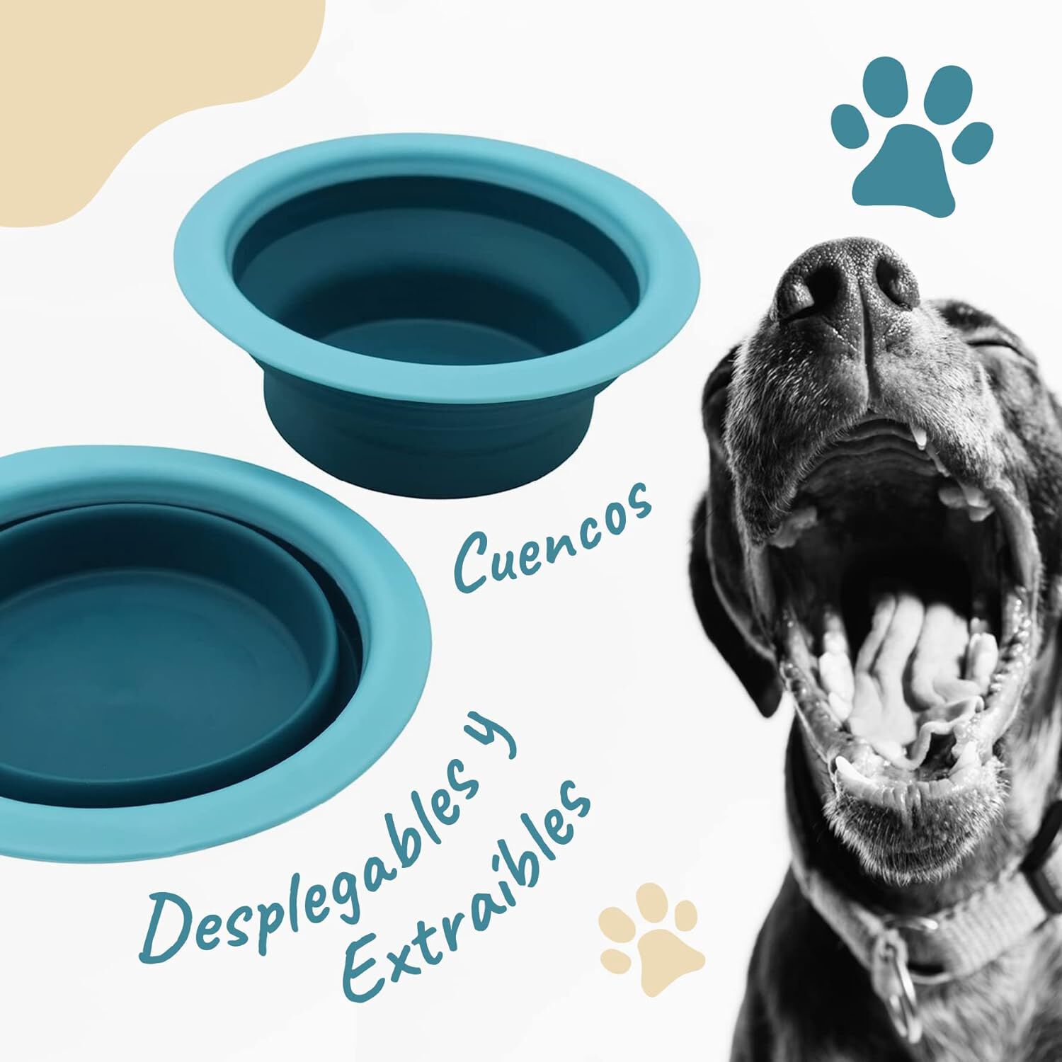 EL &Aacute;TICO PETS Comedero Perro Elevado con Bebedero Antisalpicaduras Perro. Comedero Perro Antivoracidad Desmontable, , large Imagen numero 4