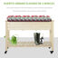 Outsunny Huerto Urbano Mesa de Cultivo 118x55x83 cm Elevado de Madera con Estante Tela Geotextil Ruedas con Frenos Portátil para Cultivo en Jardín Terraza Color Natural, , large indicador imagen numero 4