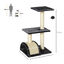 PawHut Rascador para Gatos Altura 72 cm Árbol para Gatos Torre de Escalada con Postes de Sisal Tablero para Rascar Plataformas y Bola Colgante Gris Carbón, , large indicador imagen numero 3