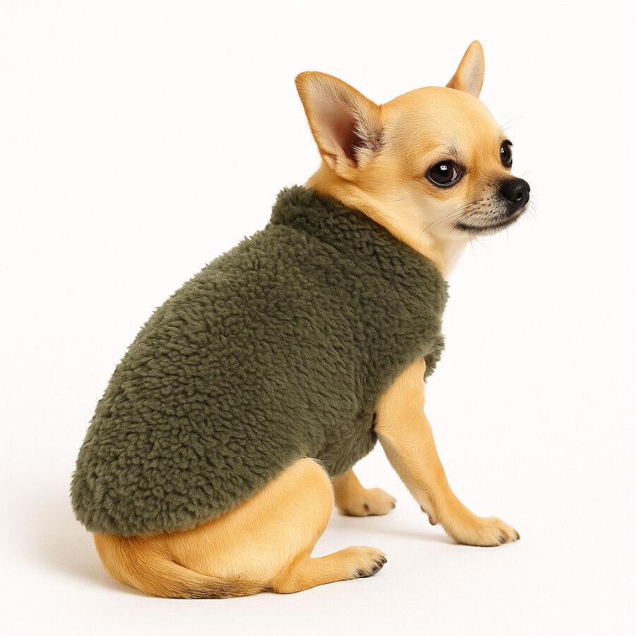 Outech Sudadera Borreguillo Caqui para perros, , large Imagen numero 3