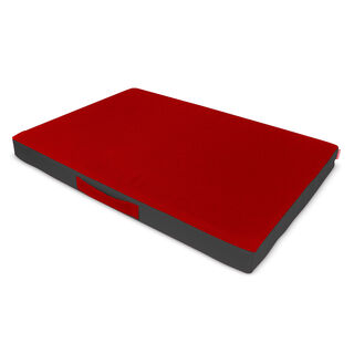Gauty Cama Redonda Tela Impermeable gris y rojo para Perros y Gatos 