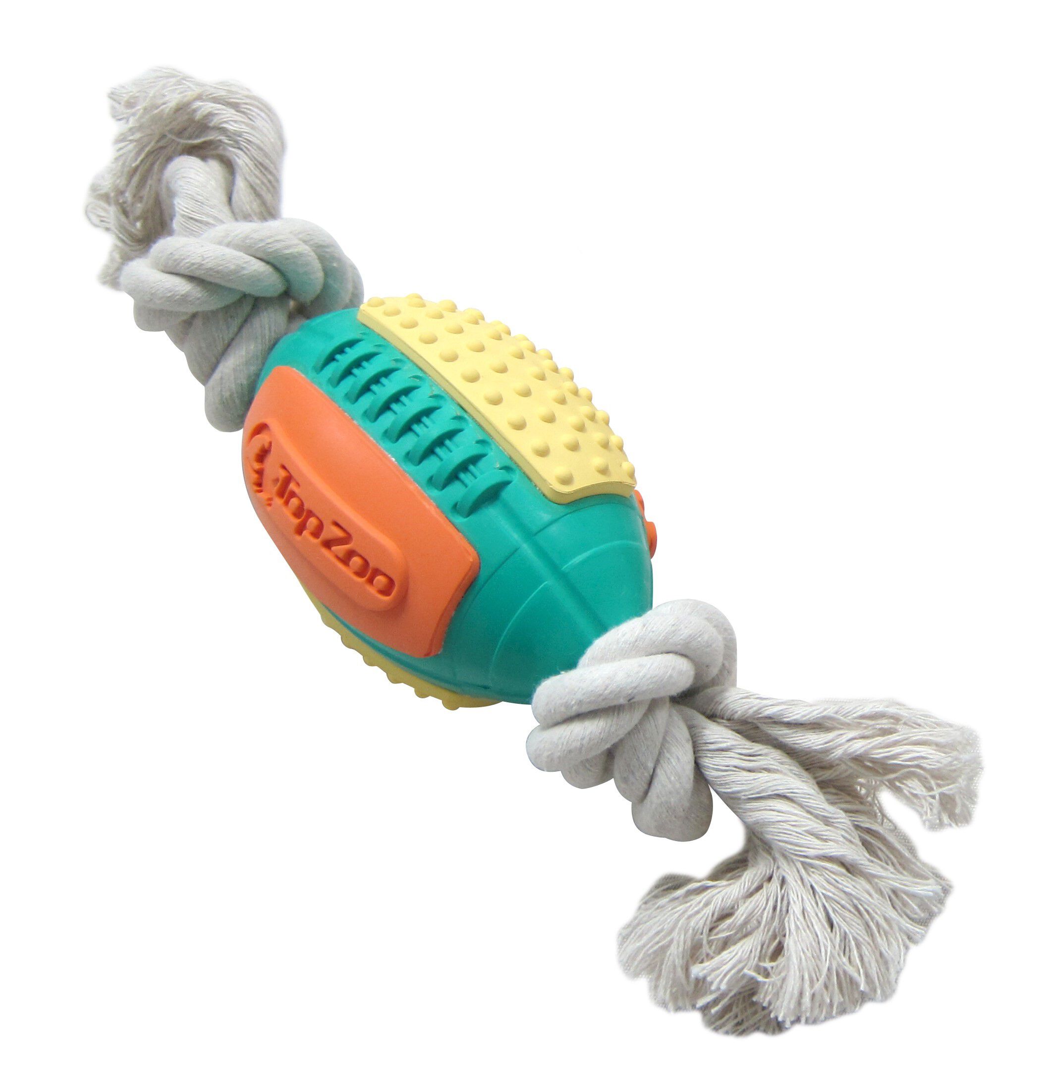 Juguete de goma para perros con pelota de rugby, , large Imagen numero 1