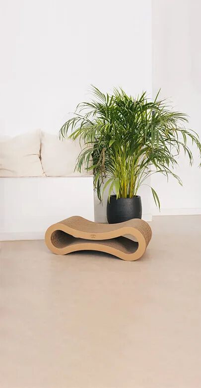 Althea Living - Rascador para Gatos con Forma de Infinito, cart&oacute;n corrugado, reversible, , large Imagen numero 3