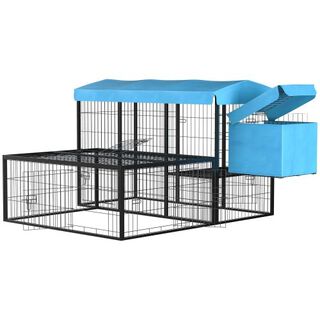 PawHut Gallinero de Acero Inoxidable Pesado para gallinas