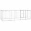 Vidaxl perrera de acero galvanizado plateada para perros, , large indicador imagen numero 12