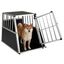 COSTWAY Transport&iacute;n para Perros y Gatos, Jaula para Perros de Aluminio con Cerradura y Separador, Transport&iacute;n de Viaje para Perros Peque&ntilde;os y Medianos, Resistente a Mordeduras (91x65x69,5 cm), , large indicador imagen numero 1