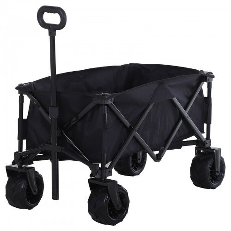 Carro plegable Outsunny con asa telescópica color Negro, , large image number null