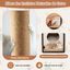 COSTWAY Mesa Auxiliar con Casa para Gatos, Tapete Rascador Extra&iacute;ble, Juguete de Bola Colgante, Dispositivo Antivuelco, para Sala, Dormitorio (Natural), , large indicador imagen numero 4
