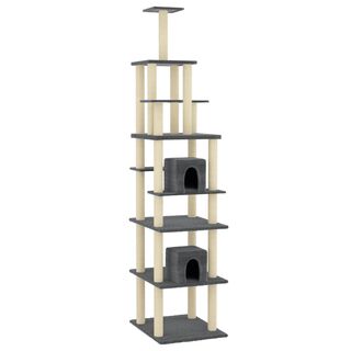 VidalXL árbol pequeño color gris oscuro para gato