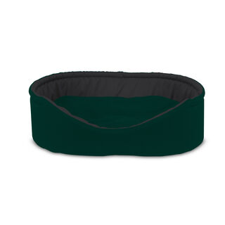 Gauty Cama Oval Tela Impermeable  Negro y gris para Perros y Gatos 