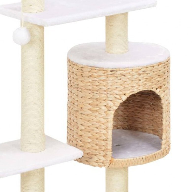 Rascador con felpa y sisal para gatos color Marrón, , large image number null