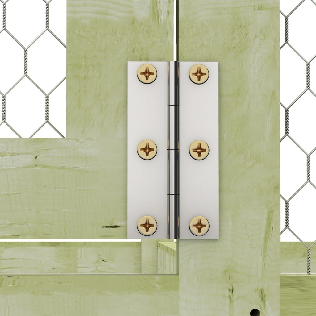 vidaXL Jaula gallinero madera impregnada pino y acero 1,5x1,5x1,5 m, , large Imagen numero 9