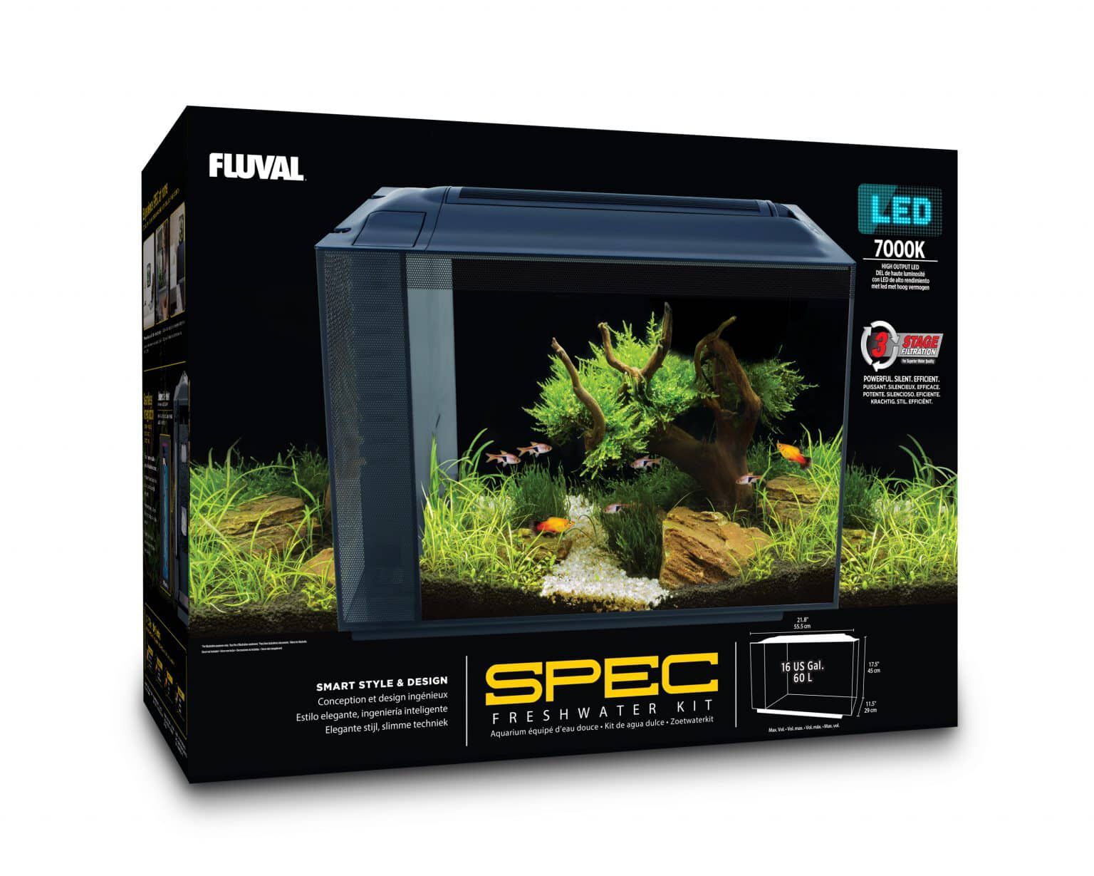 Fluval Spec Nano Acuario Negro, 60L, , large Imagen numero 2