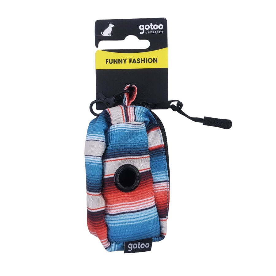 Gotoo Porta bolsas rayas multicolor para perro thumbnail