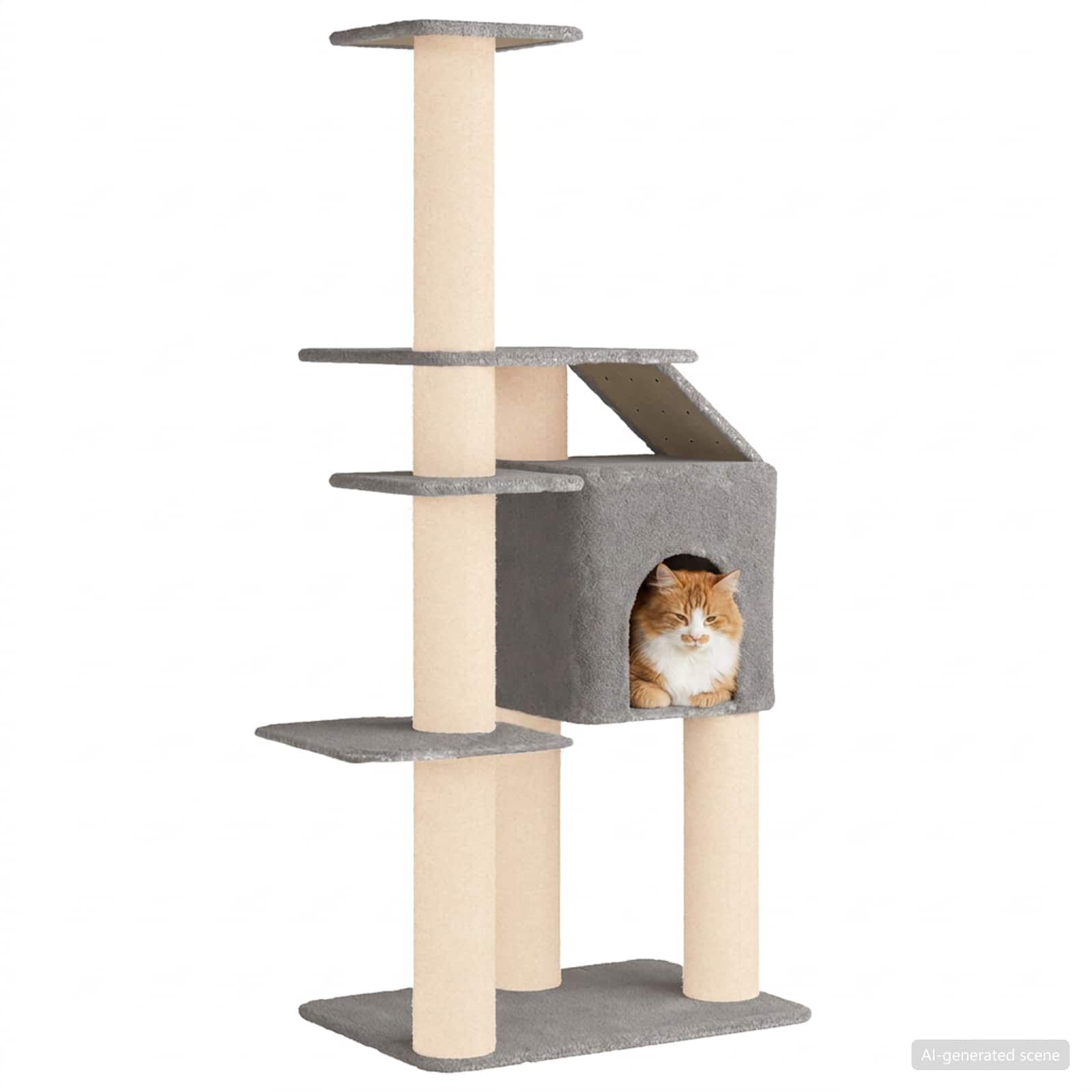 vidaXL &Aacute;rbol para gatos con postes de sisal Torre Gatos Muebles Felinos, , large Imagen numero 3