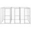 Vidaxl perrera con puertas de bisagra plateado para perros, , large indicador imagen numero 2