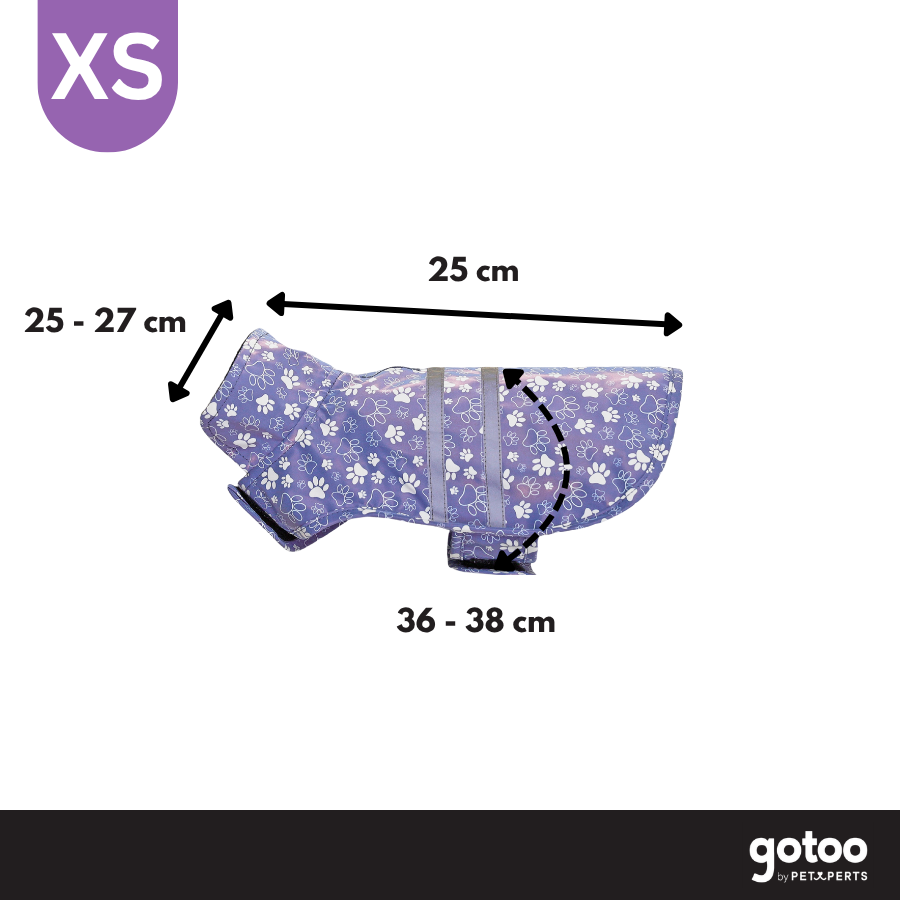 Gotoo Impermeable Estampado Huellas para perros, , large Imagen numero 4