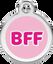 Placa identificativa Acero Inoxidable BFF Rosa Fuerte para perros, , large indicador imagen numero 5