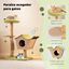 COSTWAY 110cm Árbol para Gatos, Torre de Madera para Gatos con Plataforma Superior Acolchada, Condominio, Postes para Rascar, Plataforma de Salto, Centro de Actividades para Gatos con Bolas, , large indicador imagen numero 3