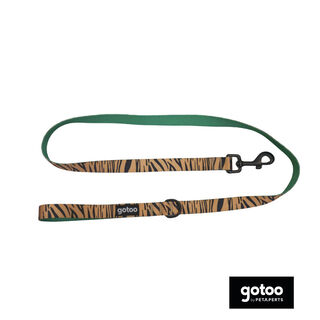 Gotoo Correa estampada tigre marrón para perros