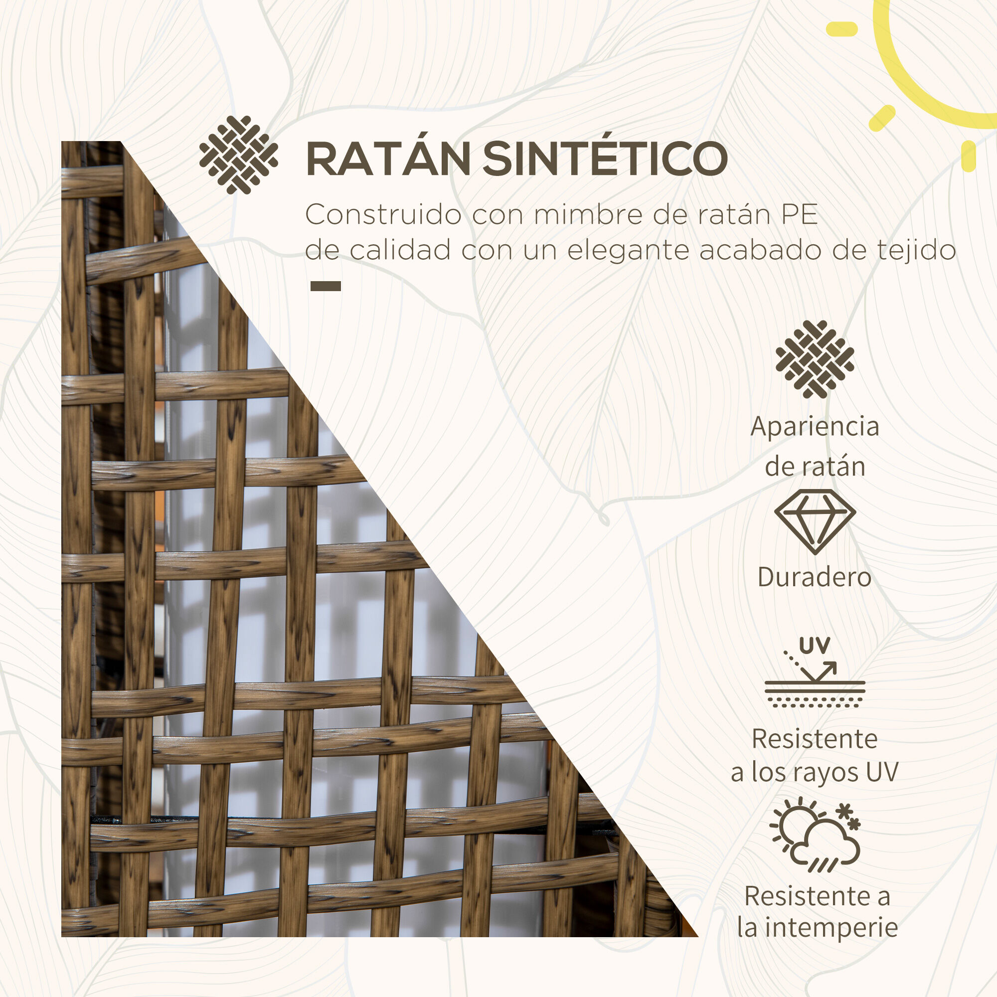 Outsunny Lámpara De Ratán Arena thumbnail