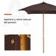 Outsunny Sombrilla de Jardín 2x3x2,5 m Parasol de Jardín de Madera con Techo de Ventilación y Manivela Impermeable para Terraza Balcón Exterior Café, , large indicador imagen numero 5