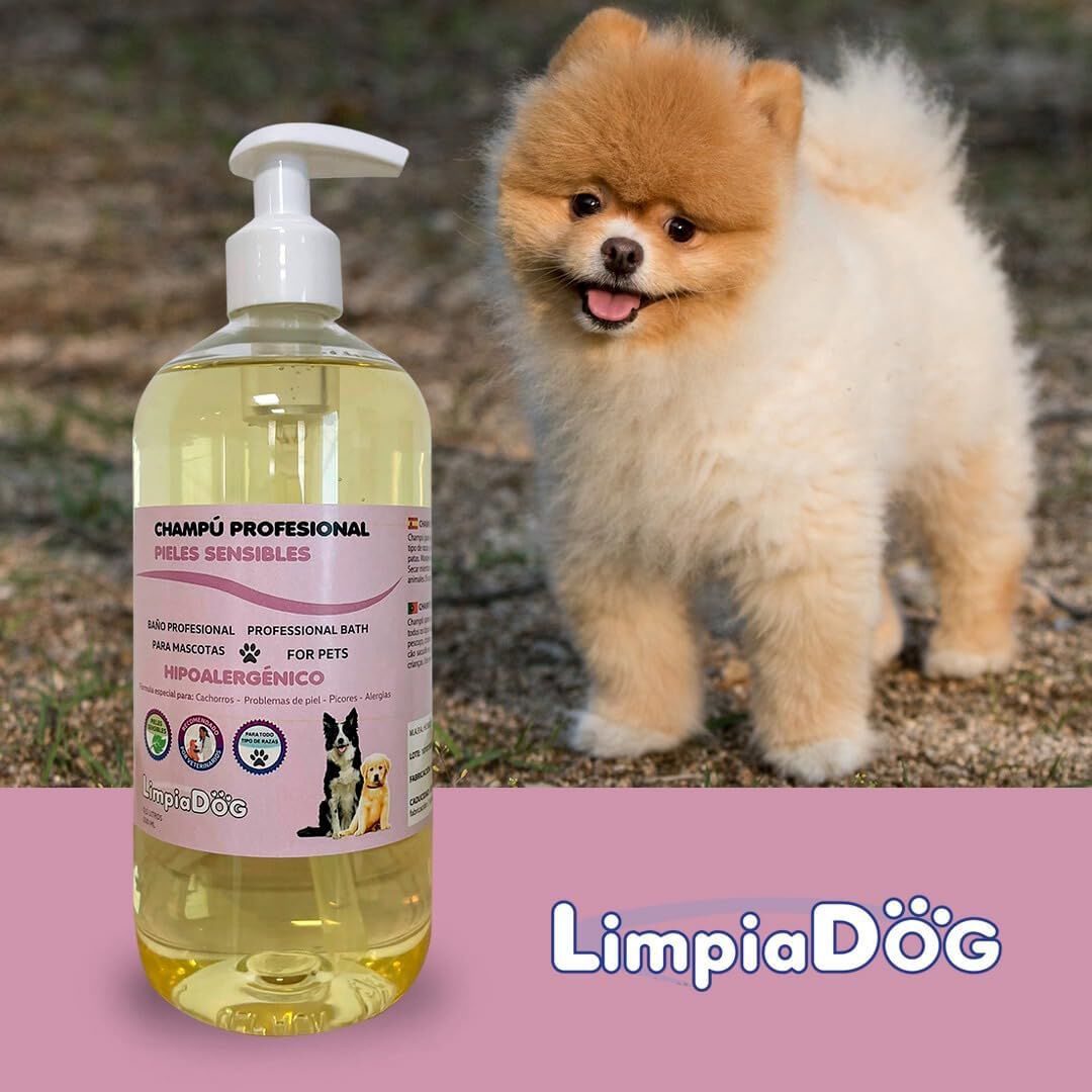 LIMPIADOG Champu para Perros Pieles sensibles Suave hipoealergenico, para Todas Las Razas y Edades con dosificador 5 Litros, , large Imagen numero 5